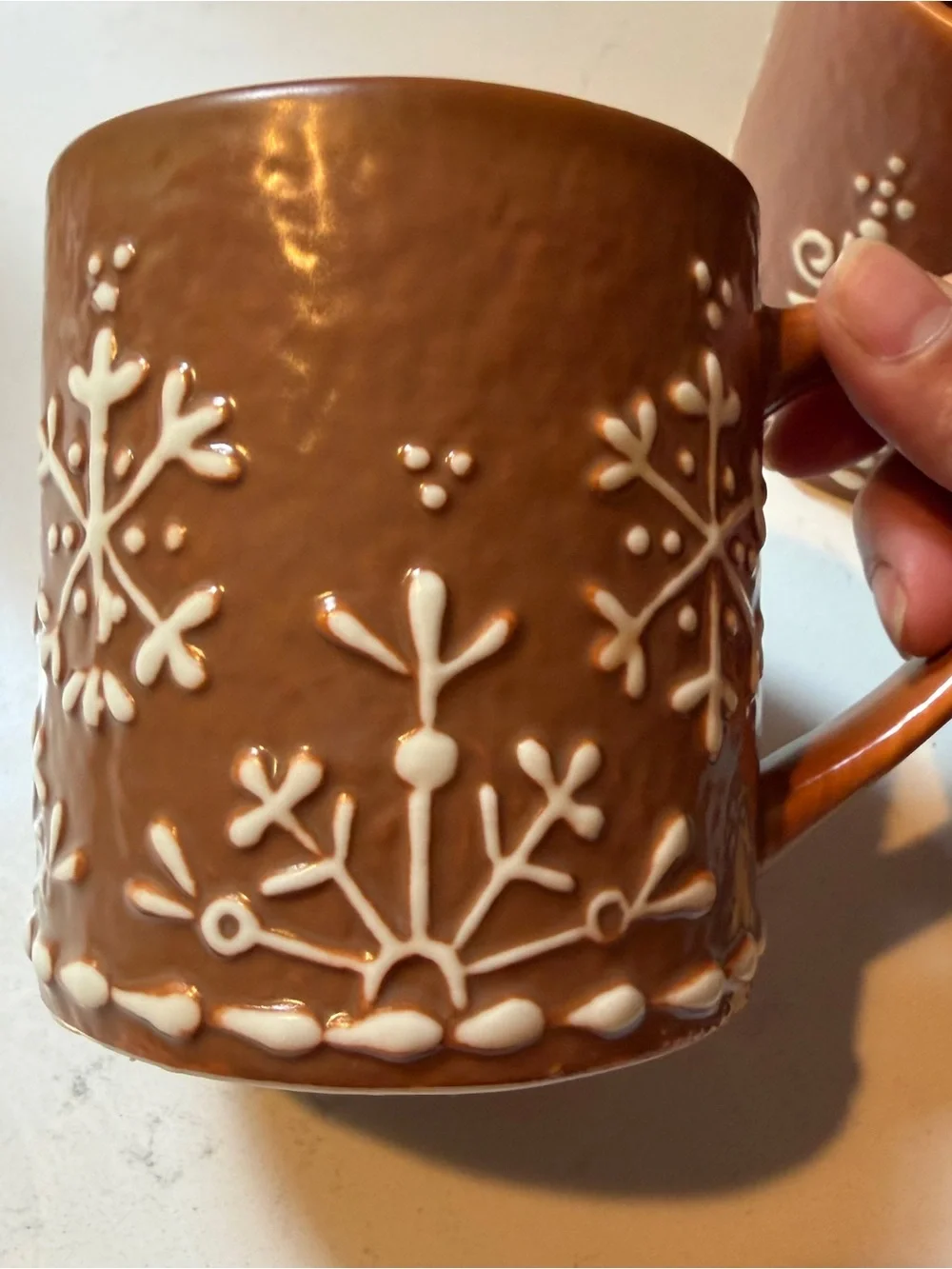 Pottery Barn Gingerbread Mugs- set of 2